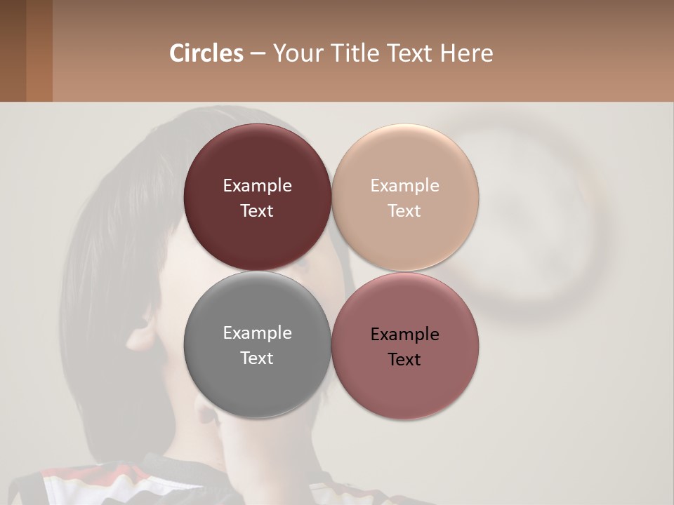 A Young Boy Looking Up At A Clock PowerPoint Template