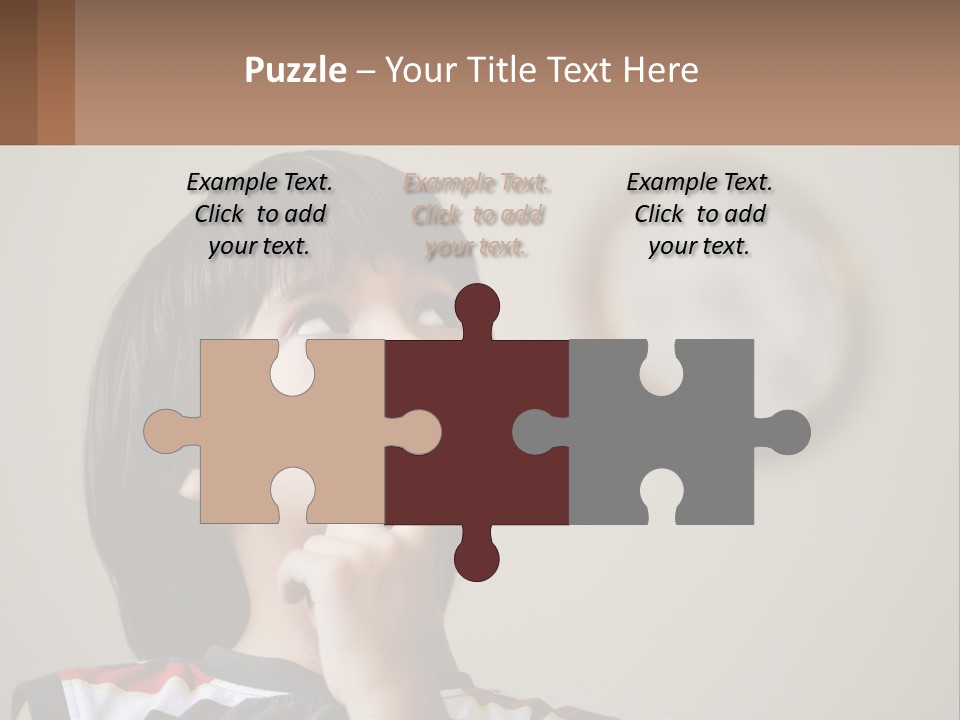 A Young Boy Looking Up At A Clock PowerPoint Template