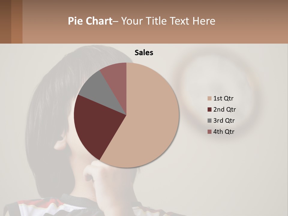 A Young Boy Looking Up At A Clock PowerPoint Template