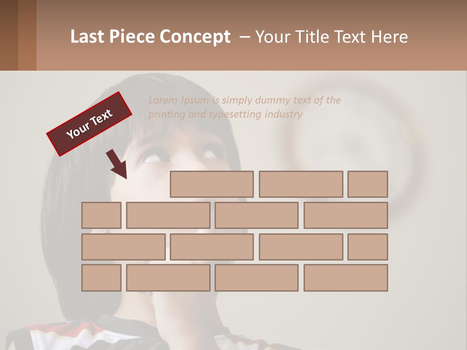 A Young Boy Looking Up At A Clock PowerPoint Template