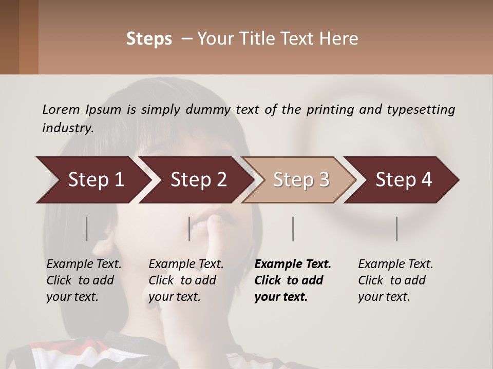 A Young Boy Looking Up At A Clock PowerPoint Template