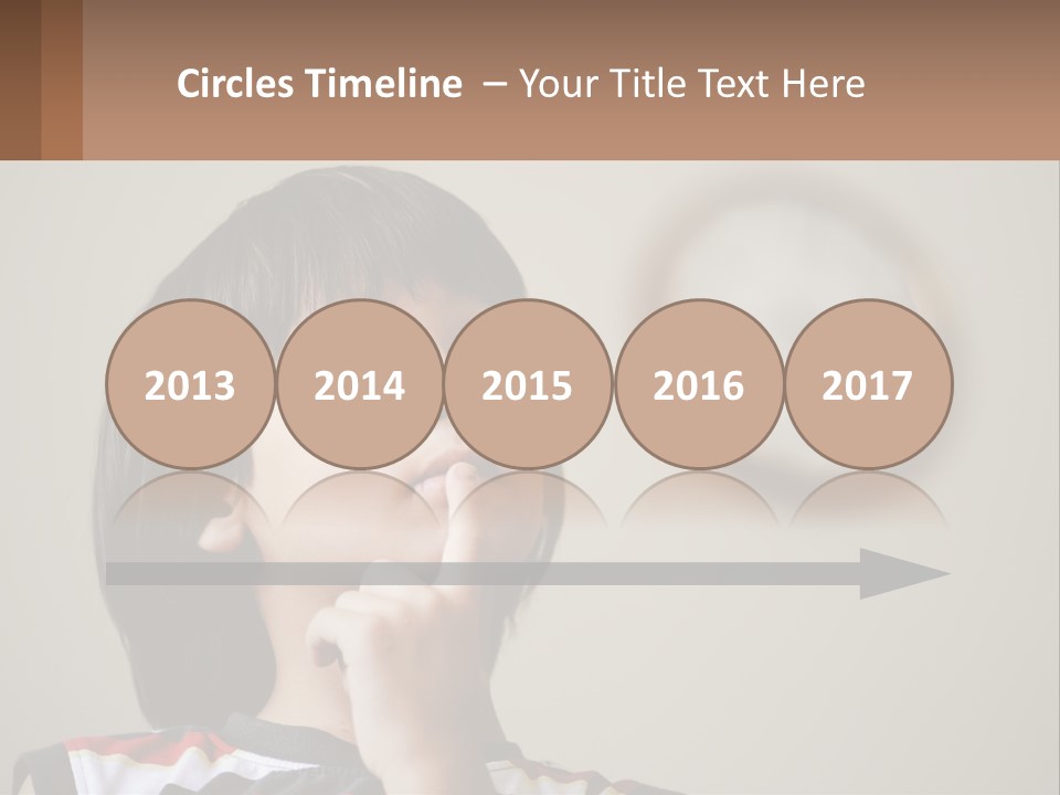A Young Boy Looking Up At A Clock PowerPoint Template