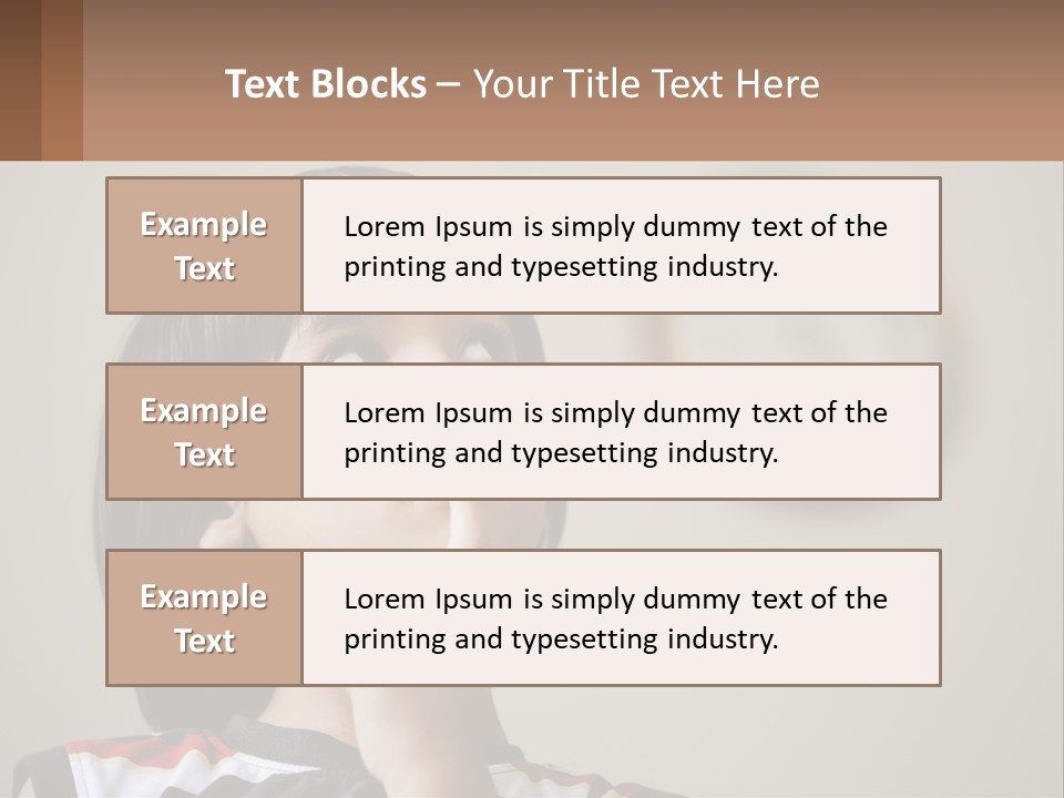 A Young Boy Looking Up At A Clock PowerPoint Template