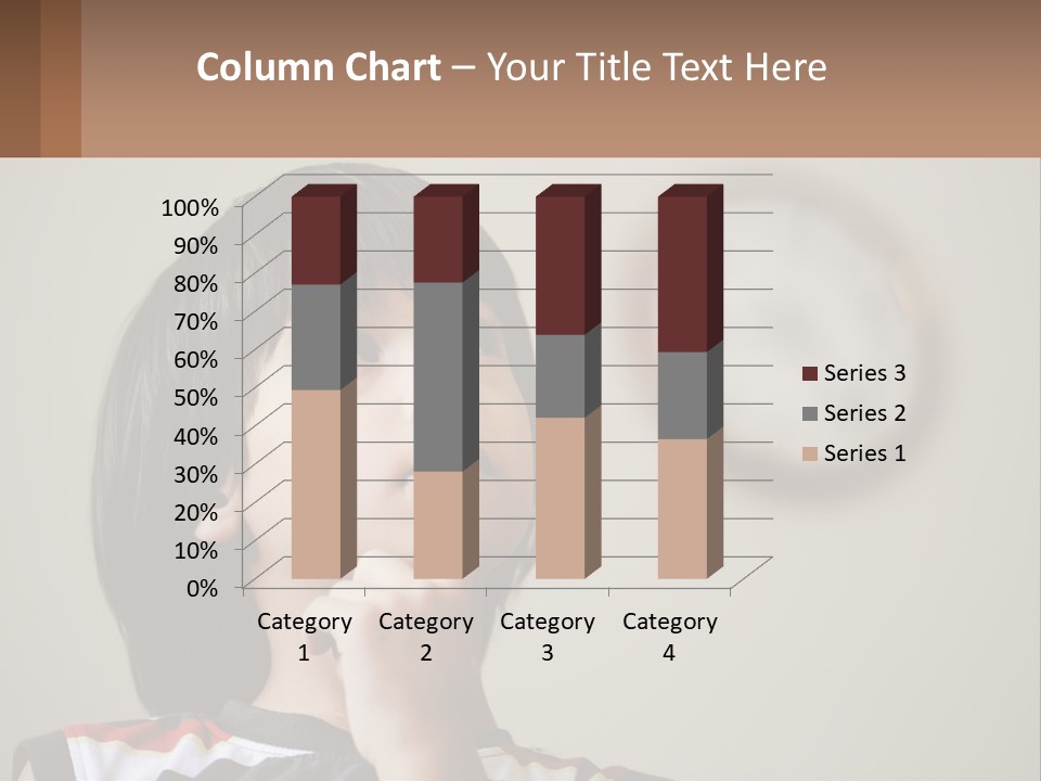 A Young Boy Looking Up At A Clock PowerPoint Template