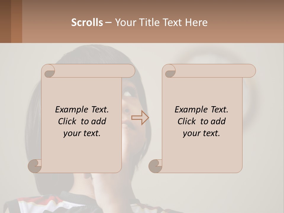 A Young Boy Looking Up At A Clock PowerPoint Template