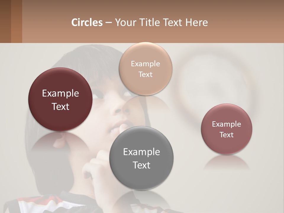 A Young Boy Looking Up At A Clock PowerPoint Template