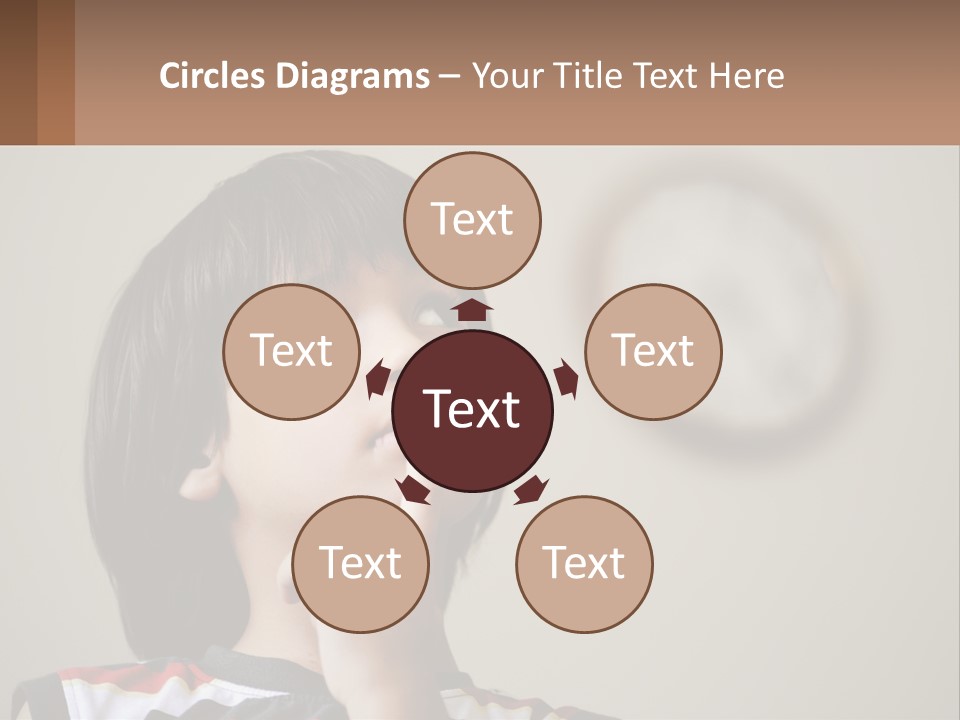 A Young Boy Looking Up At A Clock PowerPoint Template