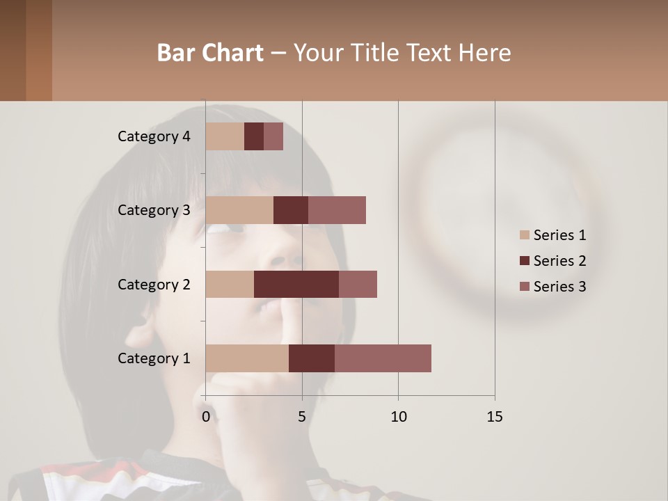 A Young Boy Looking Up At A Clock PowerPoint Template