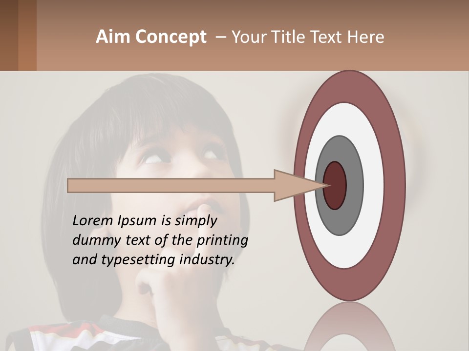 A Young Boy Looking Up At A Clock PowerPoint Template