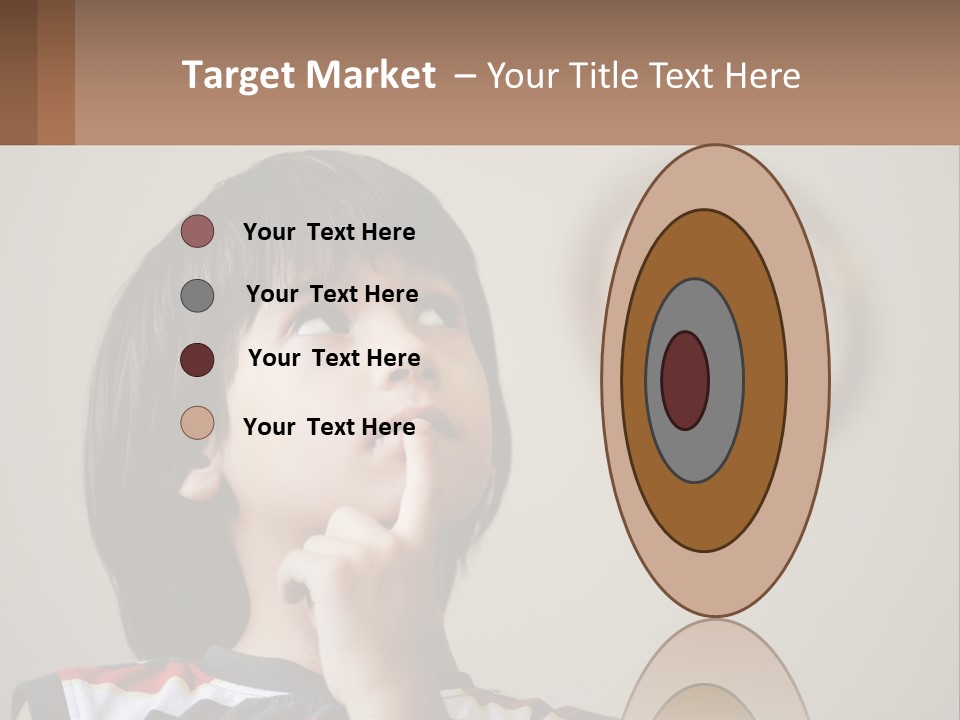 A Young Boy Looking Up At A Clock PowerPoint Template