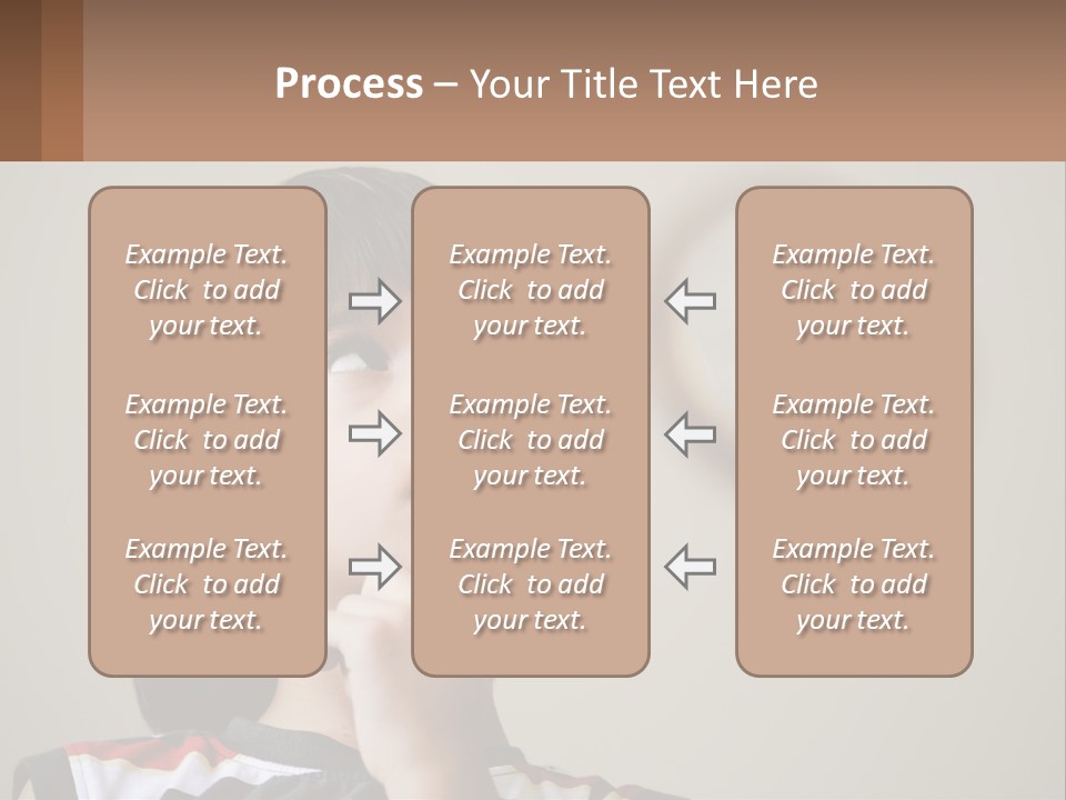 A Young Boy Looking Up At A Clock PowerPoint Template