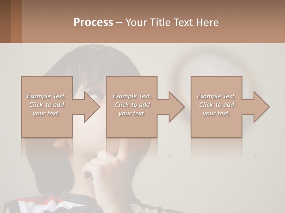 A Young Boy Looking Up At A Clock PowerPoint Template
