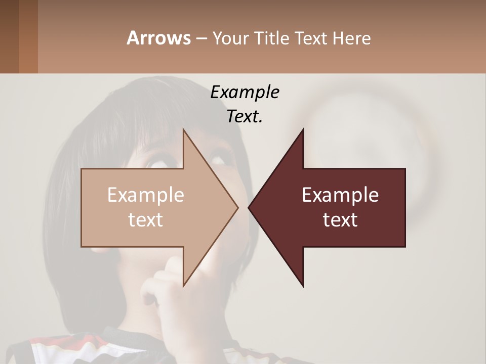 A Young Boy Looking Up At A Clock PowerPoint Template