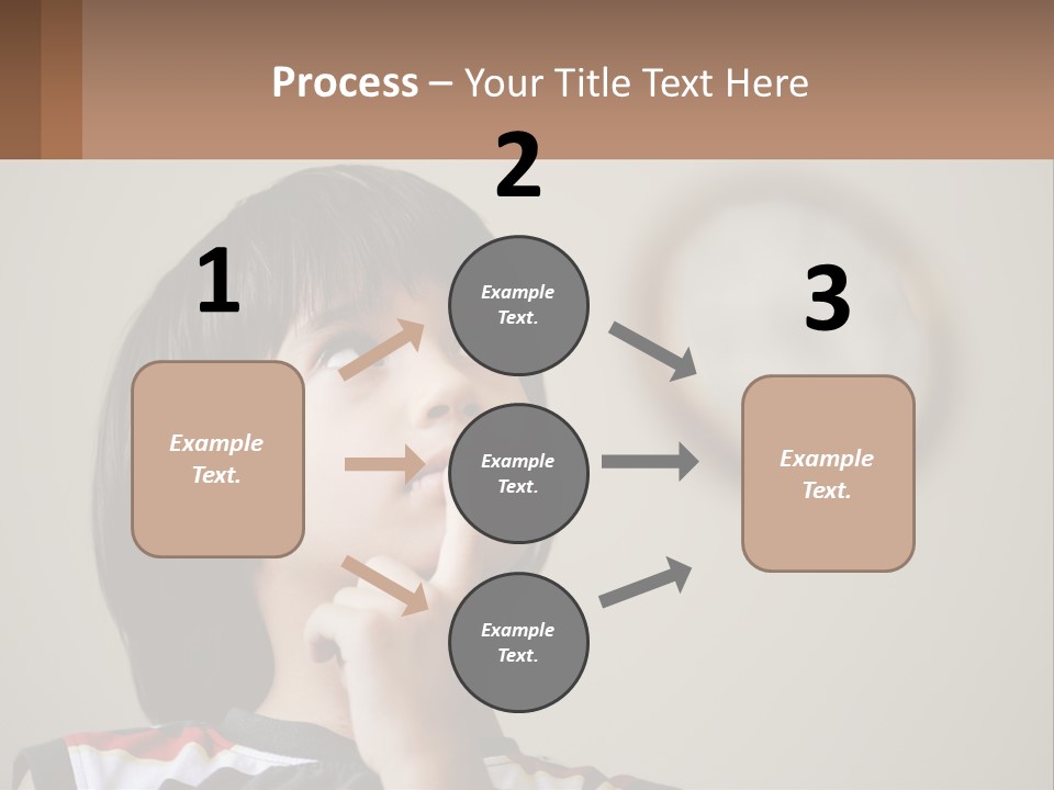 A Young Boy Looking Up At A Clock PowerPoint Template