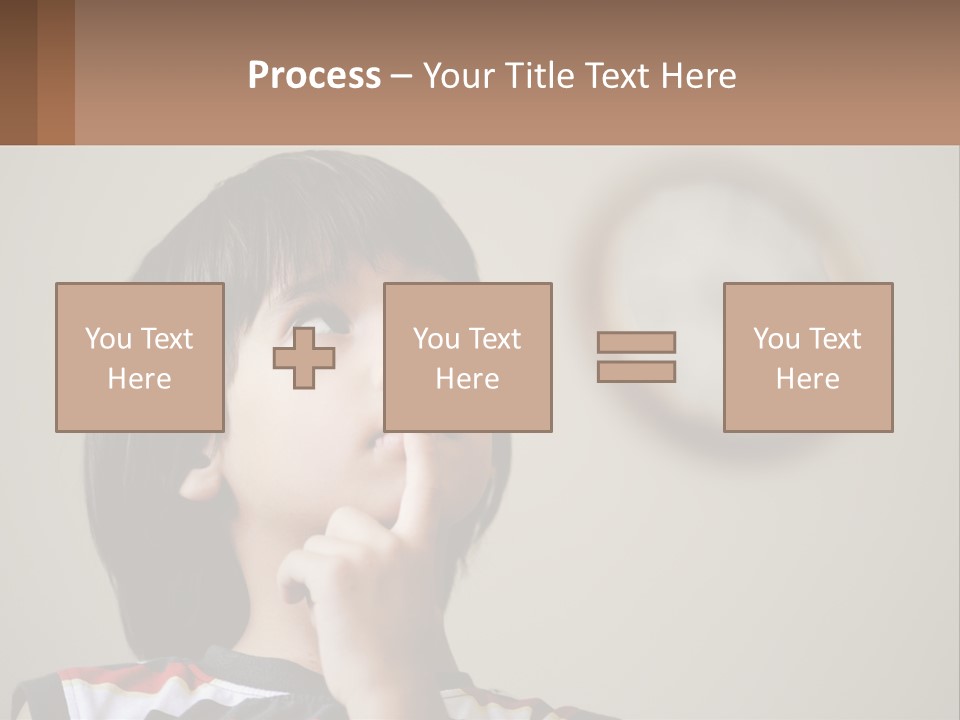 A Young Boy Looking Up At A Clock PowerPoint Template