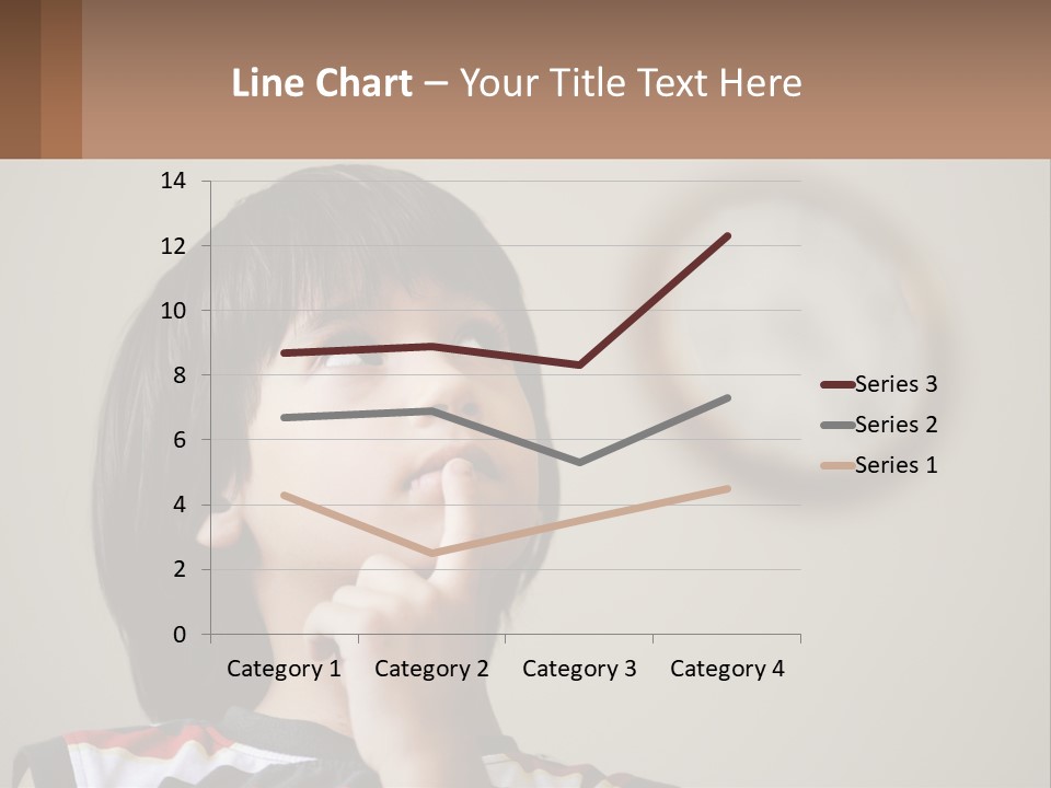 A Young Boy Looking Up At A Clock PowerPoint Template