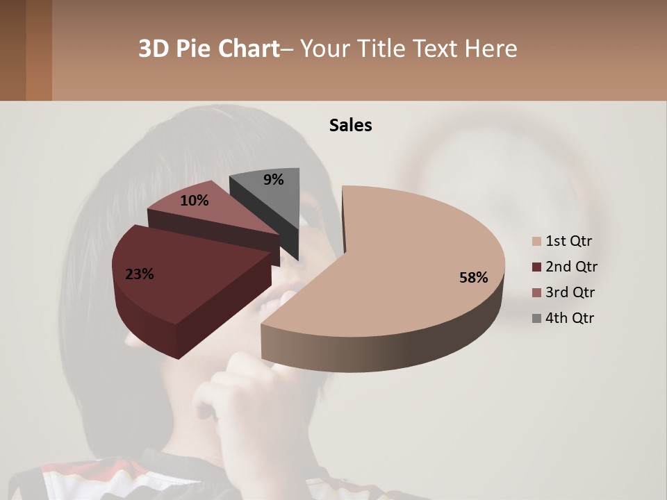 A Young Boy Looking Up At A Clock PowerPoint Template