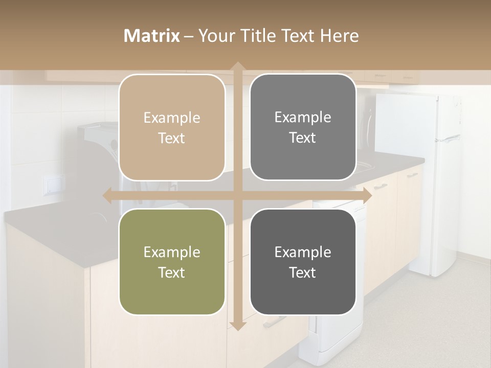 A Kitchen With A Microwave, Toaster, Toaster And Coffee Maker PowerPoint Template