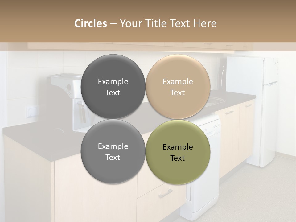 A Kitchen With A Microwave, Toaster, Toaster And Coffee Maker PowerPoint Template