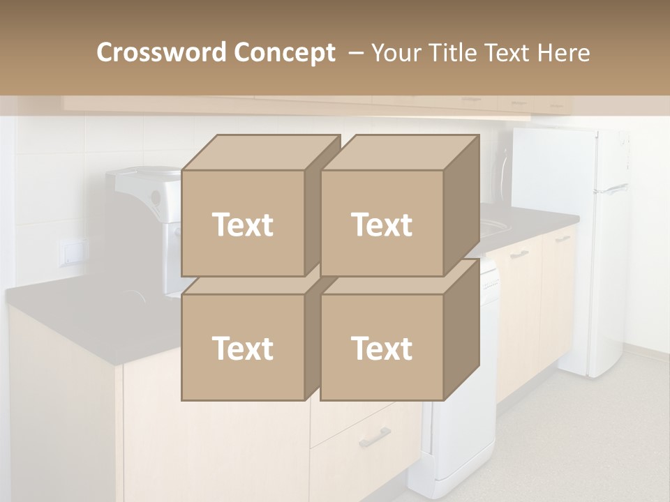 A Kitchen With A Microwave, Toaster, Toaster And Coffee Maker PowerPoint Template