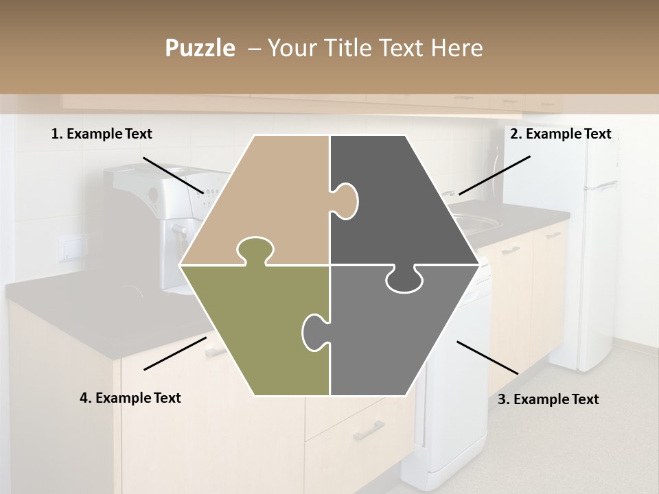 A Kitchen With A Microwave, Toaster, Toaster And Coffee Maker PowerPoint Template