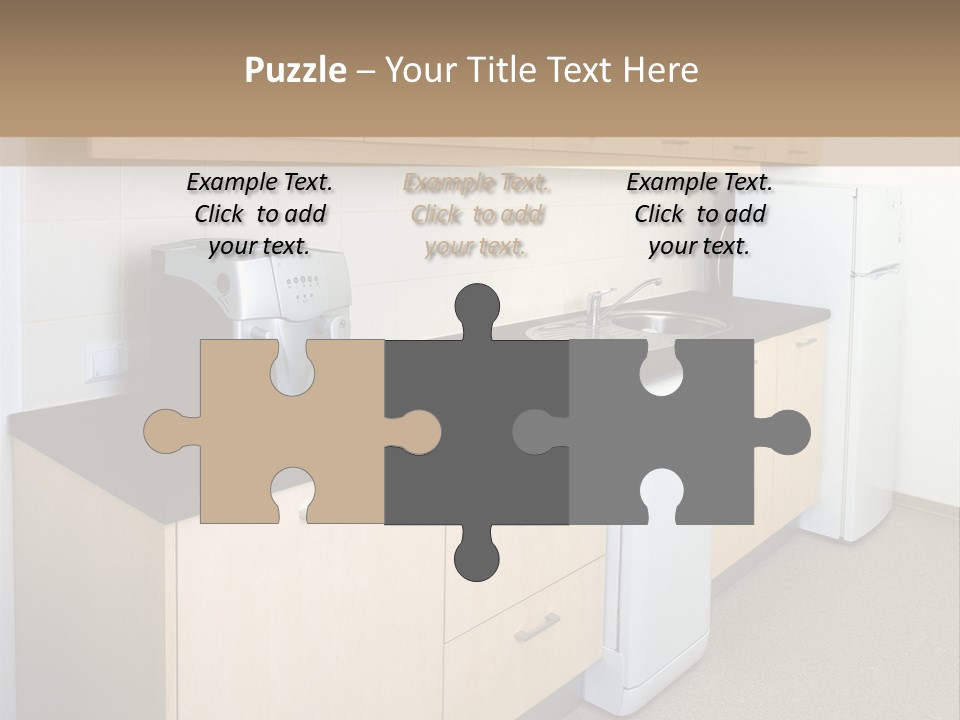 A Kitchen With A Microwave, Toaster, Toaster And Coffee Maker PowerPoint Template