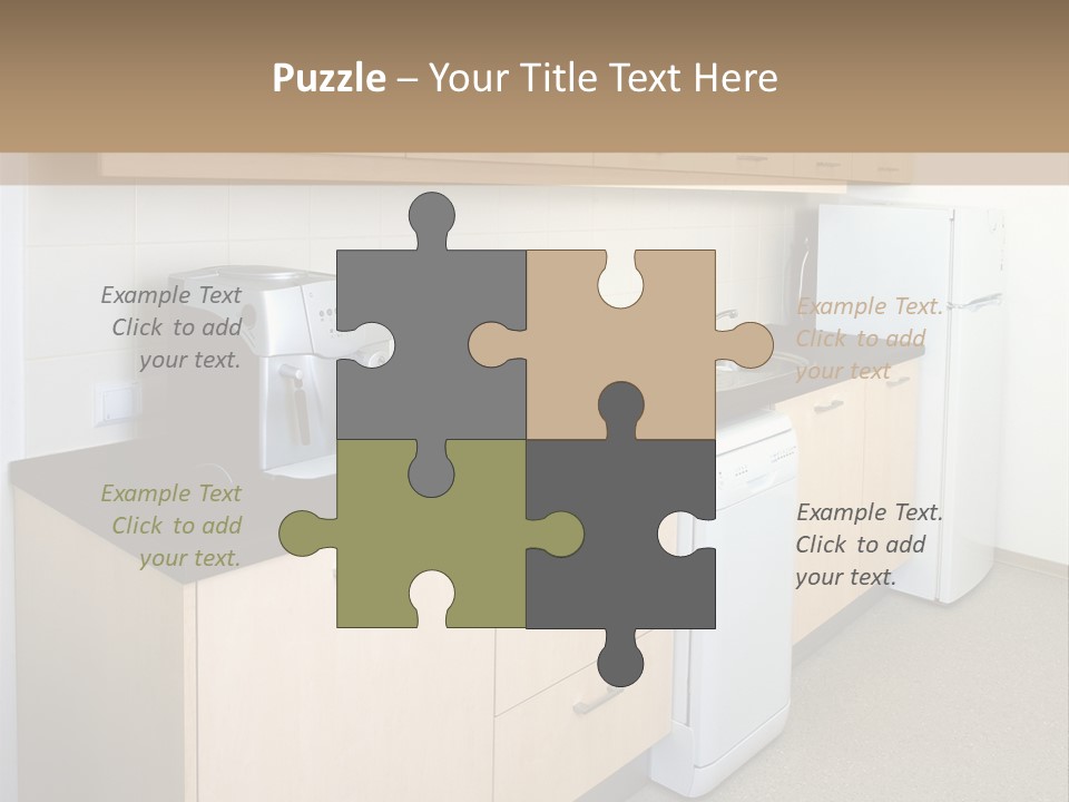 A Kitchen With A Microwave, Toaster, Toaster And Coffee Maker PowerPoint Template