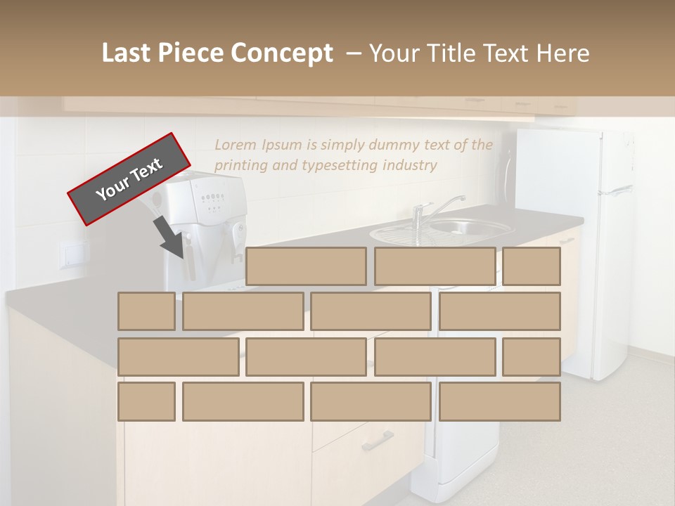 A Kitchen With A Microwave, Toaster, Toaster And Coffee Maker PowerPoint Template