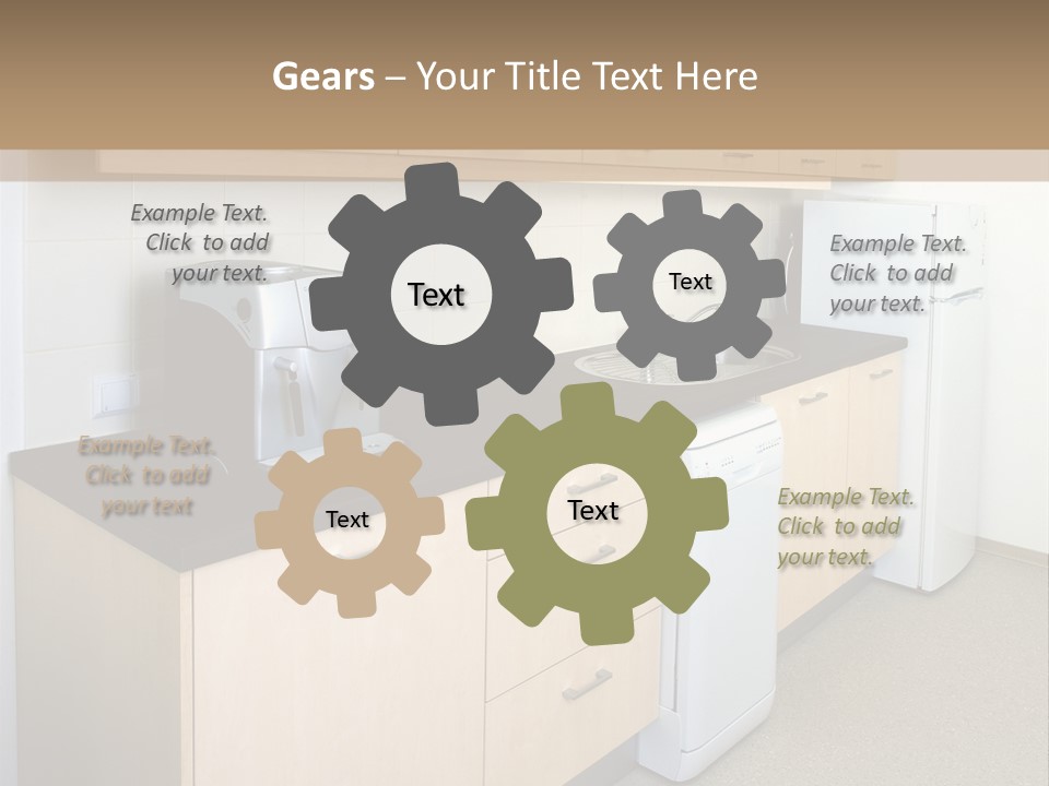 A Kitchen With A Microwave, Toaster, Toaster And Coffee Maker PowerPoint Template