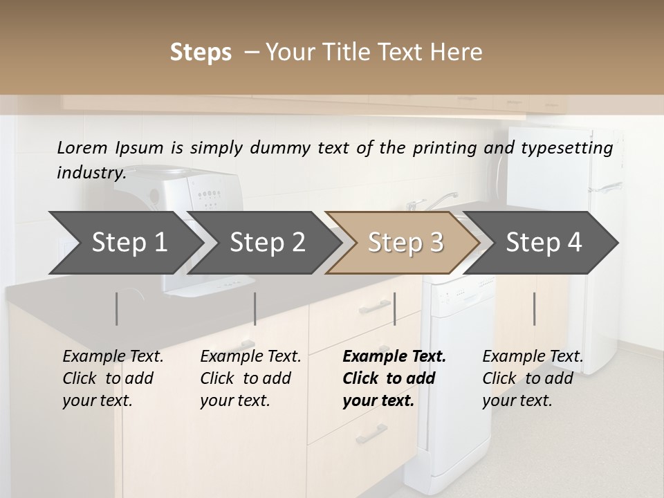 A Kitchen With A Microwave, Toaster, Toaster And Coffee Maker PowerPoint Template