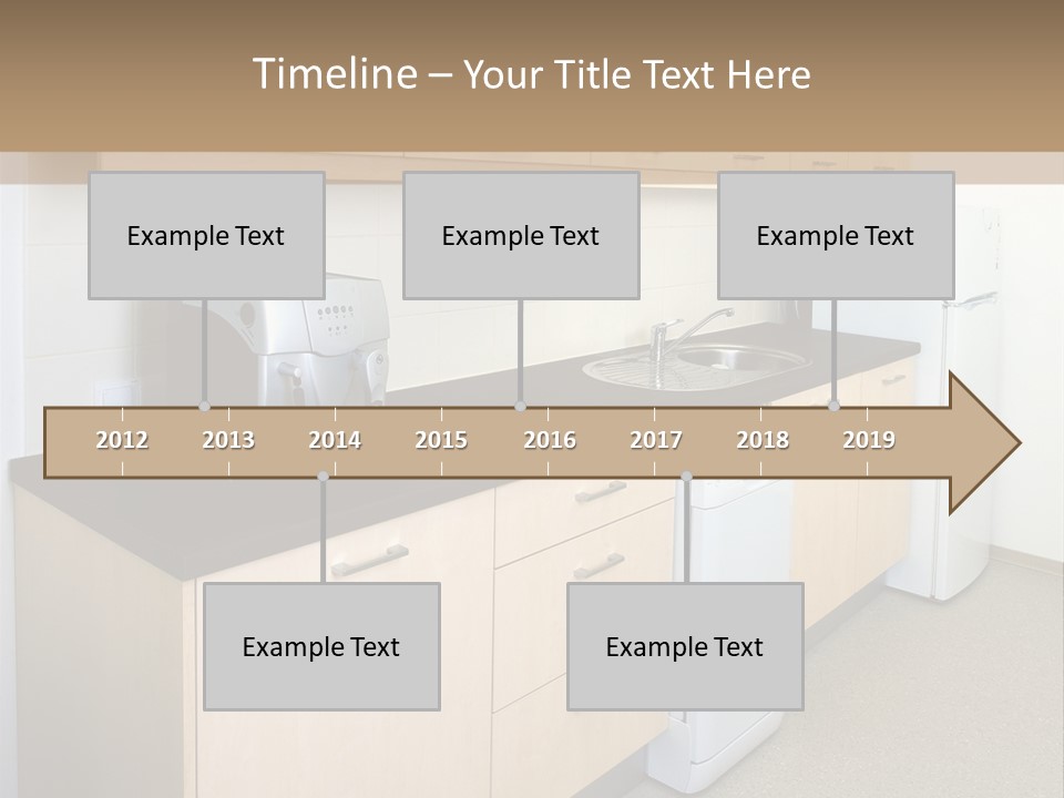 A Kitchen With A Microwave, Toaster, Toaster And Coffee Maker PowerPoint Template