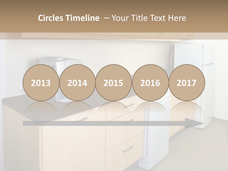 A Kitchen With A Microwave, Toaster, Toaster And Coffee Maker PowerPoint Template