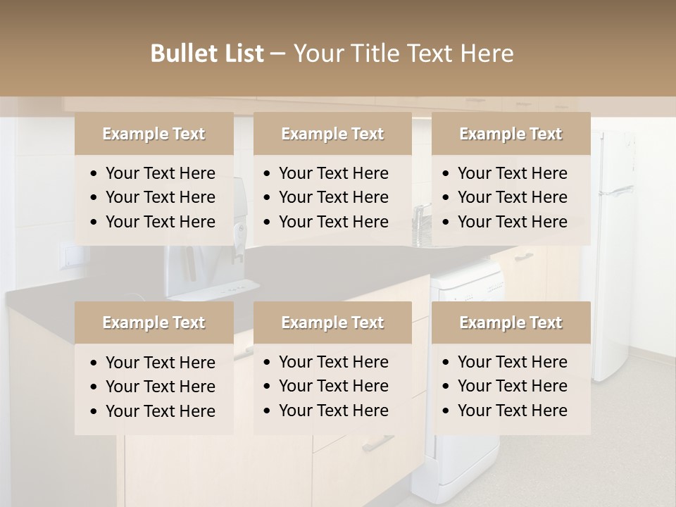 A Kitchen With A Microwave, Toaster, Toaster And Coffee Maker PowerPoint Template
