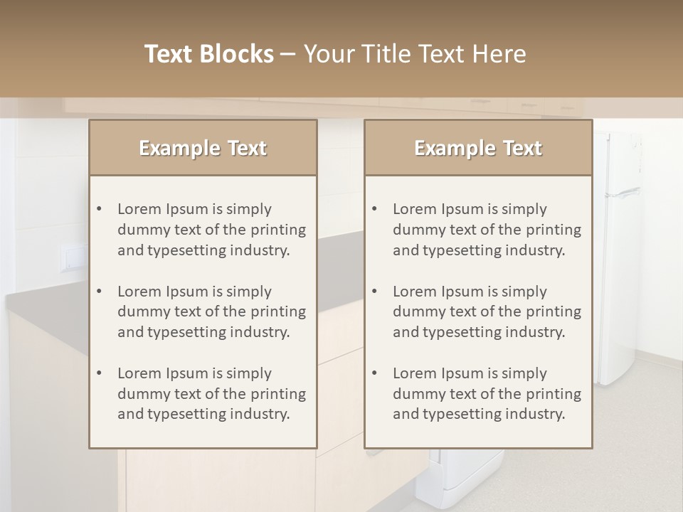 A Kitchen With A Microwave, Toaster, Toaster And Coffee Maker PowerPoint Template