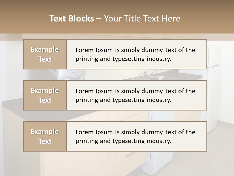 A Kitchen With A Microwave, Toaster, Toaster And Coffee Maker PowerPoint Template