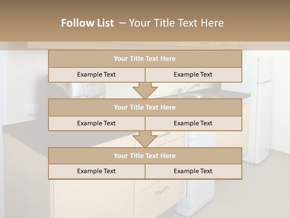 A Kitchen With A Microwave, Toaster, Toaster And Coffee Maker PowerPoint Template