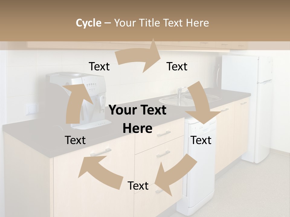 A Kitchen With A Microwave, Toaster, Toaster And Coffee Maker PowerPoint Template