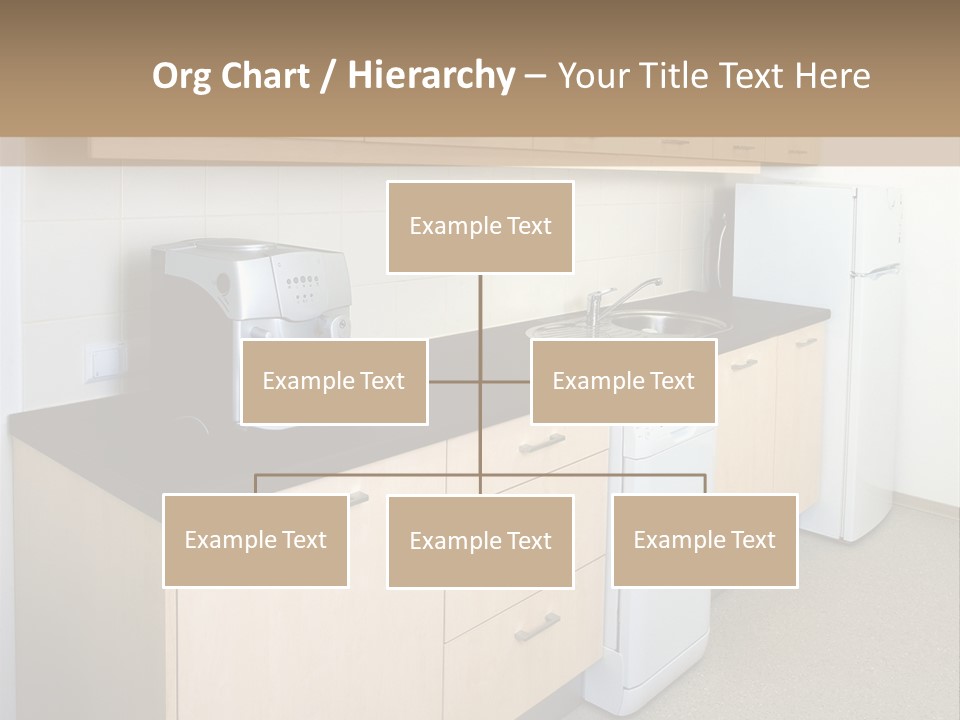 A Kitchen With A Microwave, Toaster, Toaster And Coffee Maker PowerPoint Template