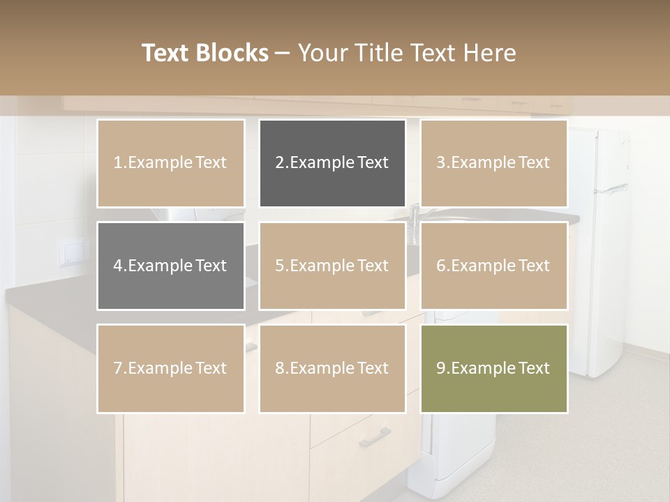 A Kitchen With A Microwave, Toaster, Toaster And Coffee Maker PowerPoint Template