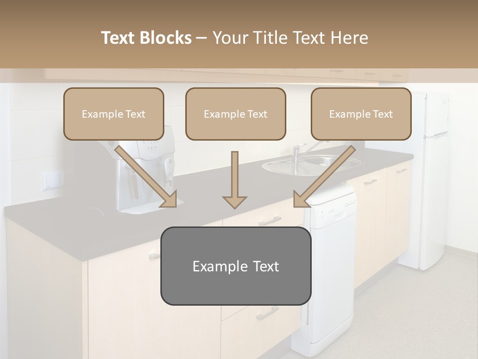 A Kitchen With A Microwave, Toaster, Toaster And Coffee Maker PowerPoint Template