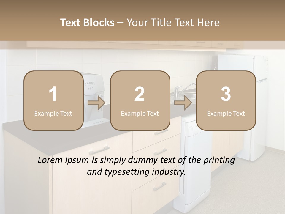 A Kitchen With A Microwave, Toaster, Toaster And Coffee Maker PowerPoint Template