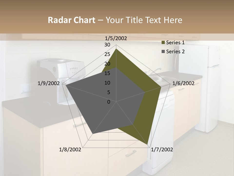 A Kitchen With A Microwave, Toaster, Toaster And Coffee Maker PowerPoint Template