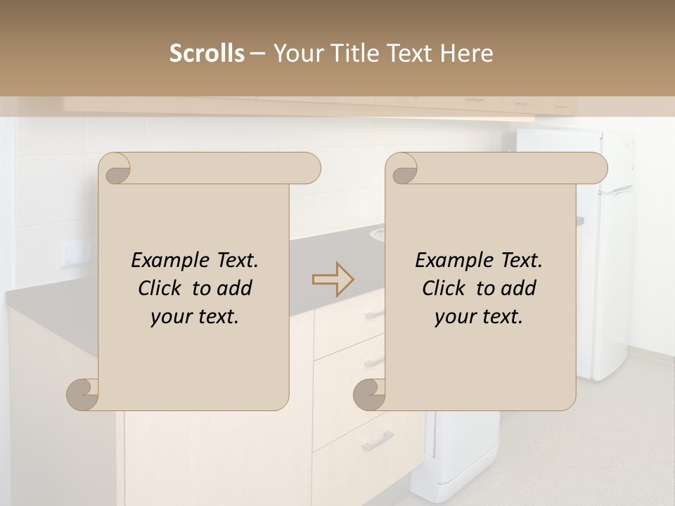 A Kitchen With A Microwave, Toaster, Toaster And Coffee Maker PowerPoint Template