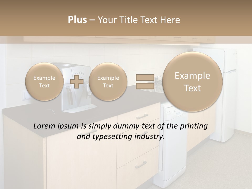 A Kitchen With A Microwave, Toaster, Toaster And Coffee Maker PowerPoint Template