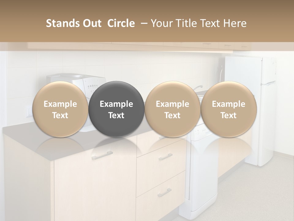 A Kitchen With A Microwave, Toaster, Toaster And Coffee Maker PowerPoint Template