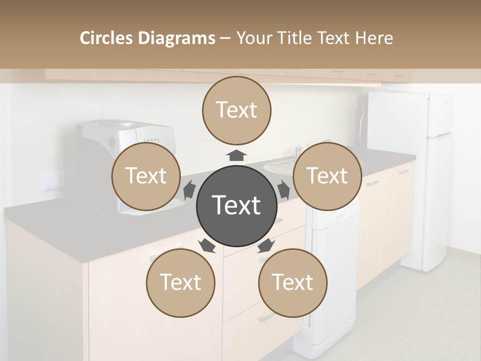 A Kitchen With A Microwave, Toaster, Toaster And Coffee Maker PowerPoint Template