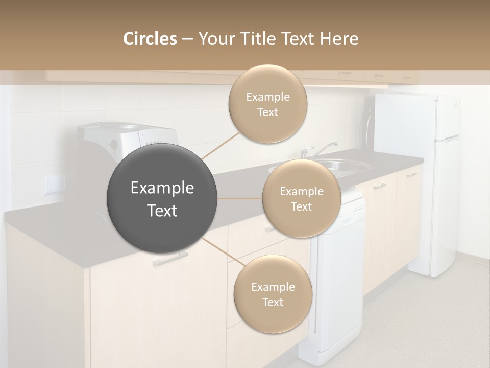A Kitchen With A Microwave, Toaster, Toaster And Coffee Maker PowerPoint Template