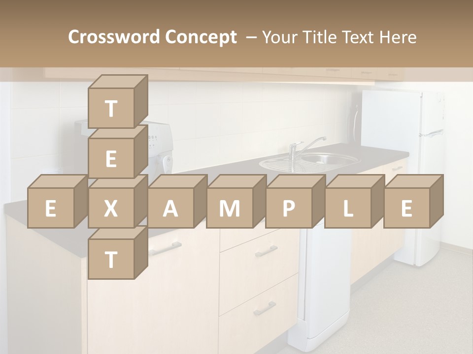 A Kitchen With A Microwave, Toaster, Toaster And Coffee Maker PowerPoint Template