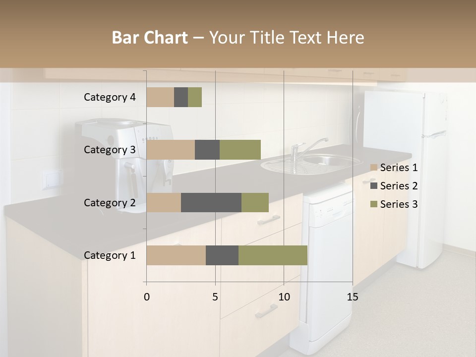 A Kitchen With A Microwave, Toaster, Toaster And Coffee Maker PowerPoint Template