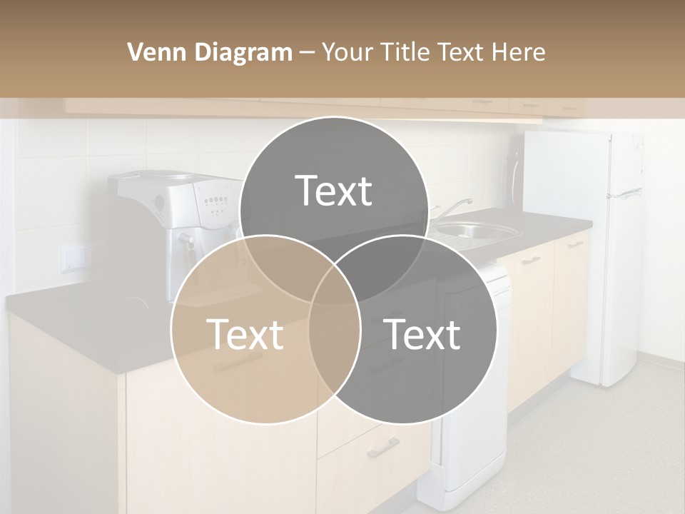 A Kitchen With A Microwave, Toaster, Toaster And Coffee Maker PowerPoint Template